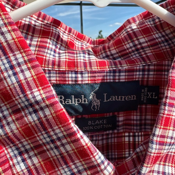 Ralph Lauren | Men’s Blake Fit Red Plaid Button-Down | Mint Condition | XL - Picture 3 of 3